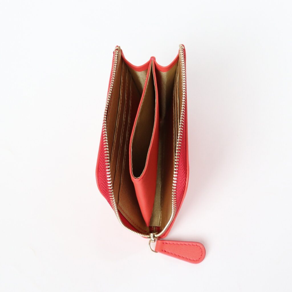 Ví mini Sora khóa kéo L - Pink Ohara Leather