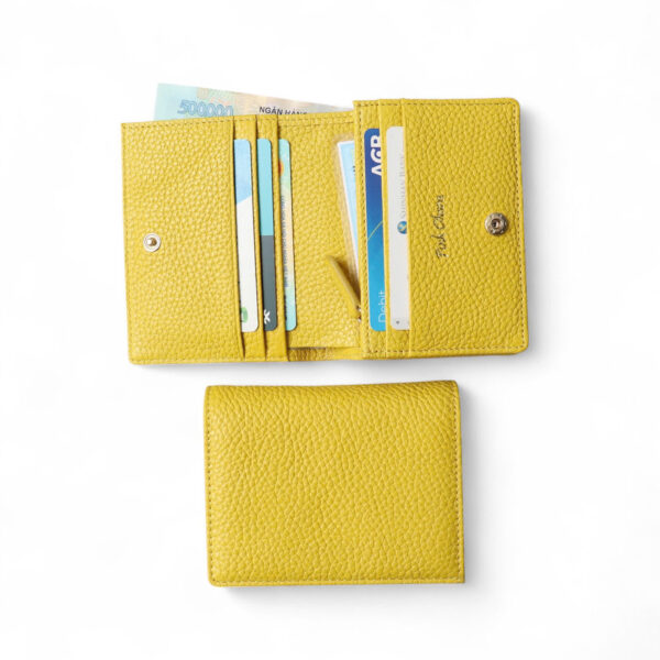 Ví Nữ Da Bò Thật Gấp Mini