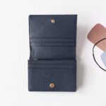 Ví Nữ Gấp Mini Da Bò Thật