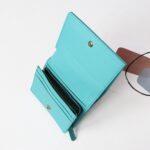 Ví Nữ Gấp Mini Da Bò Thật