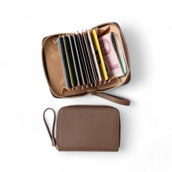 Ví Cầm Tay Nữ Mini Khóa Kéo Vòng Có Ngăn Tiền Thẳng