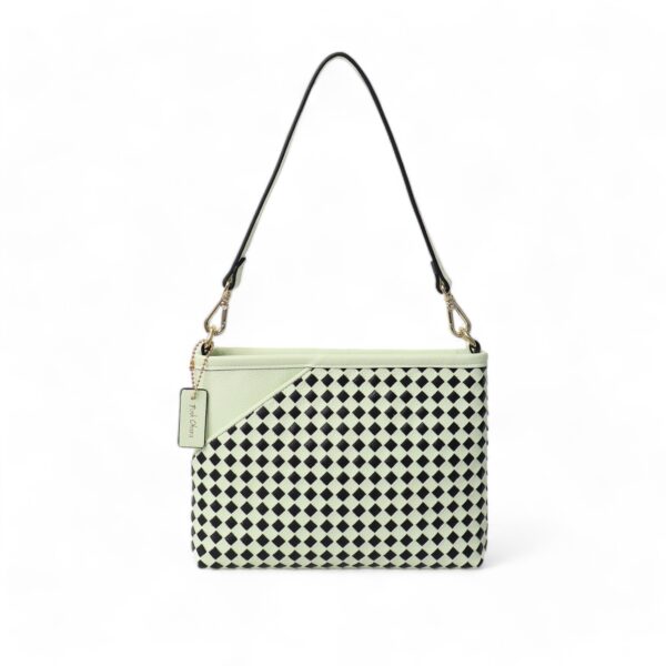 Túi Xách Tay Nữ PINK OHARA Kẹp Nách Clara Da Bò Thật Đan