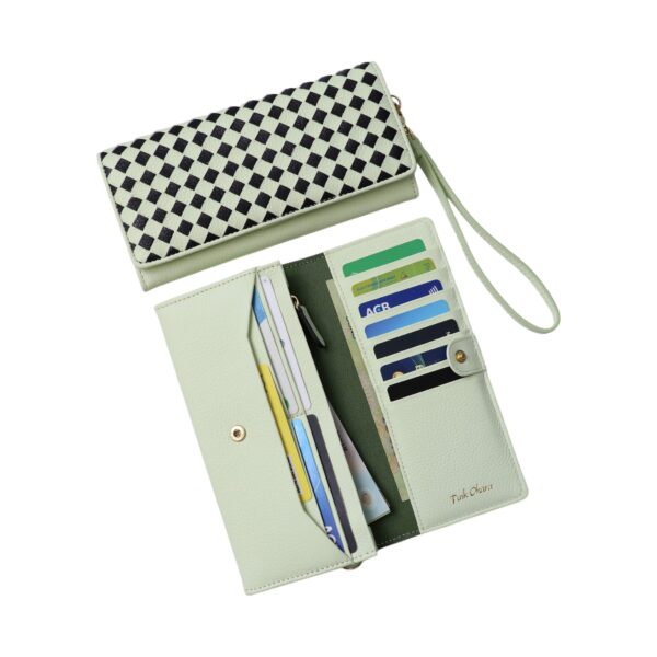 Ví dài cầm tay nữ da bò thật