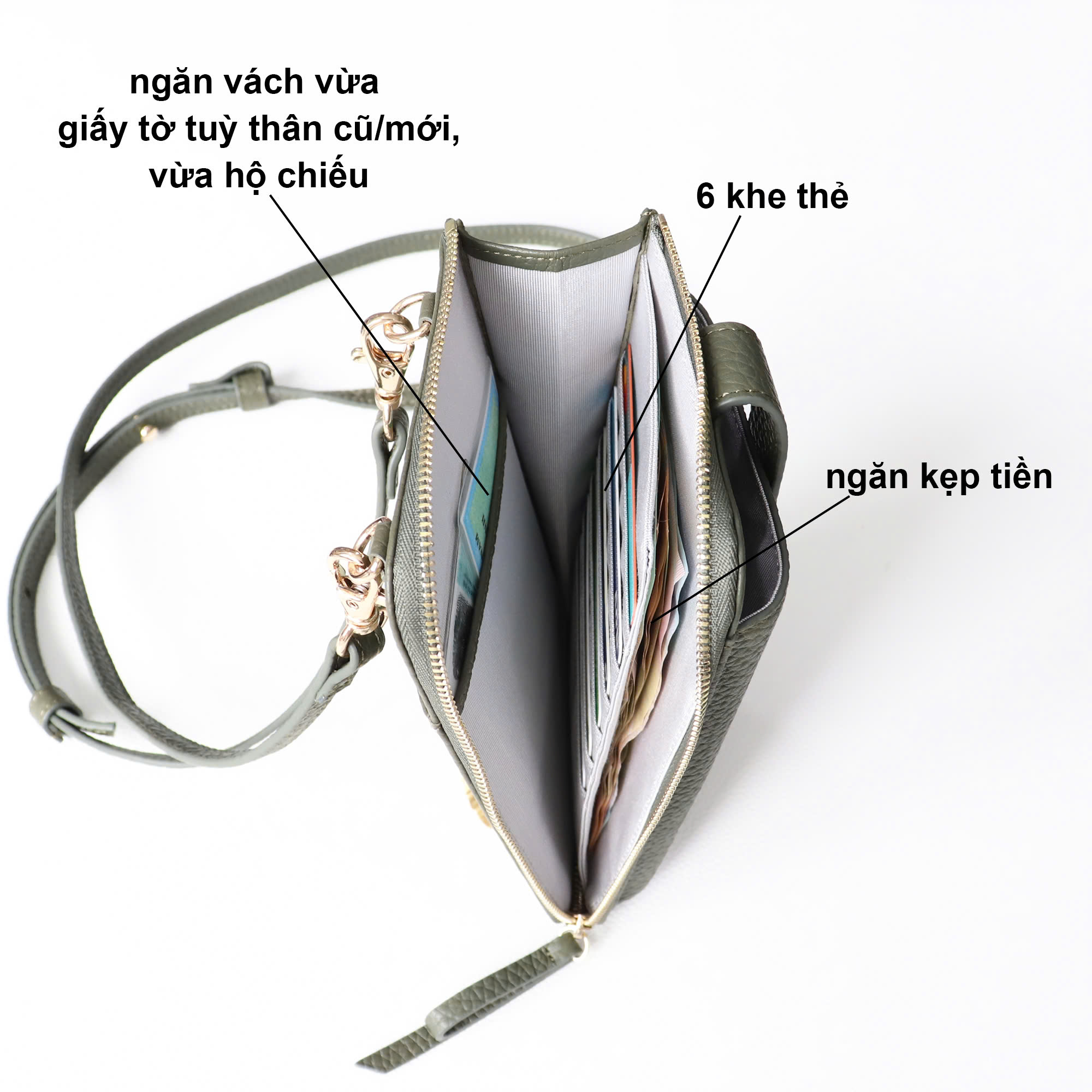 Túi Đeo Chéo Đựng Điện Thoại Pink Ohara Leather