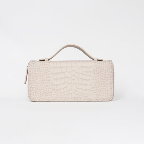 Clutch Cầm Tay Nữ Be Vân Cá Sấu